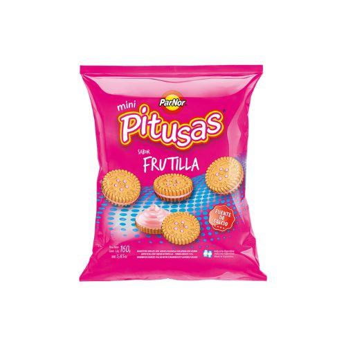Galletitas PITUSAS Sabor Frutilla 160grs. (B x 30u.)